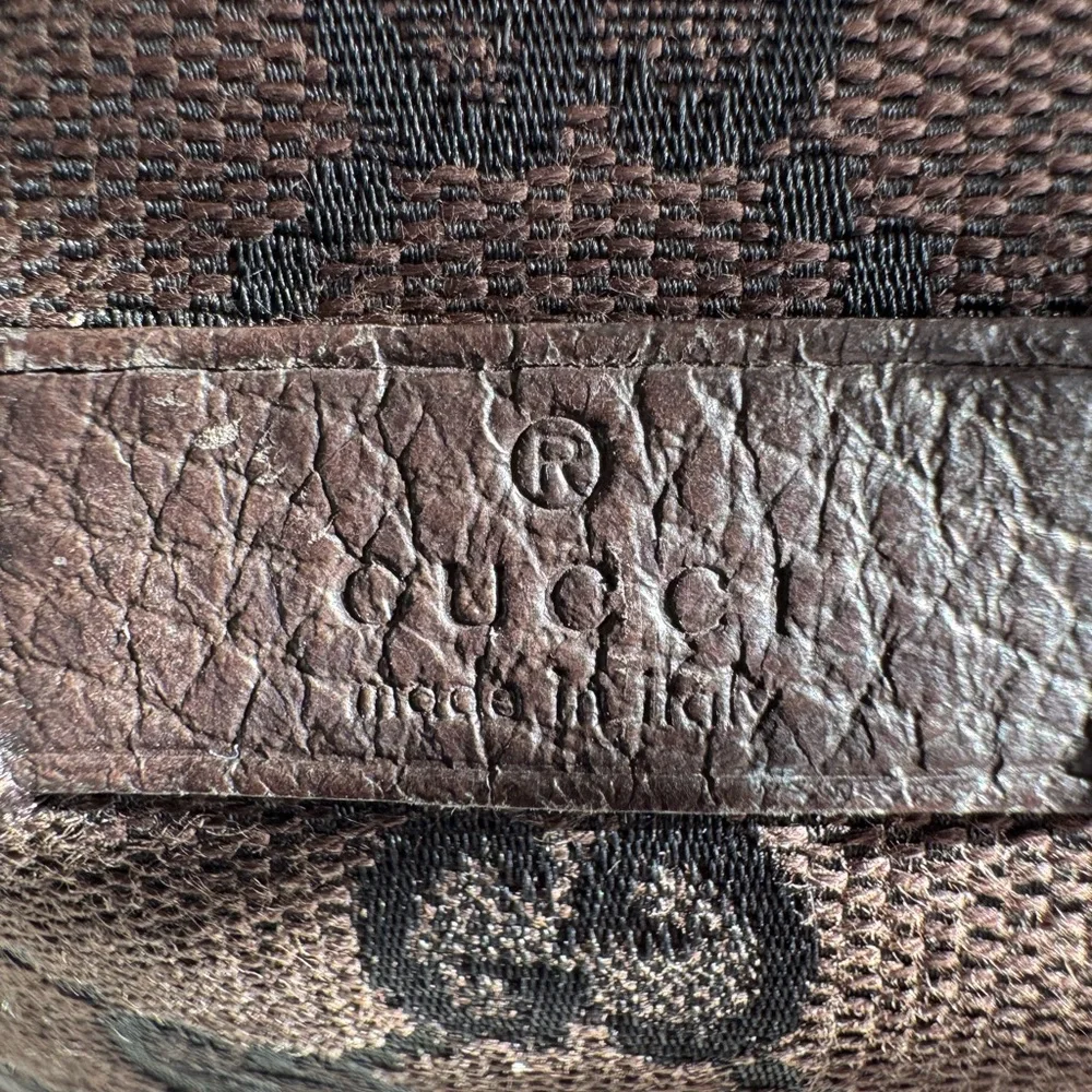 SOLD ON EBAY Gucci Brown and Black GG Canvas Shoulder Bag - Picture 6 of 7